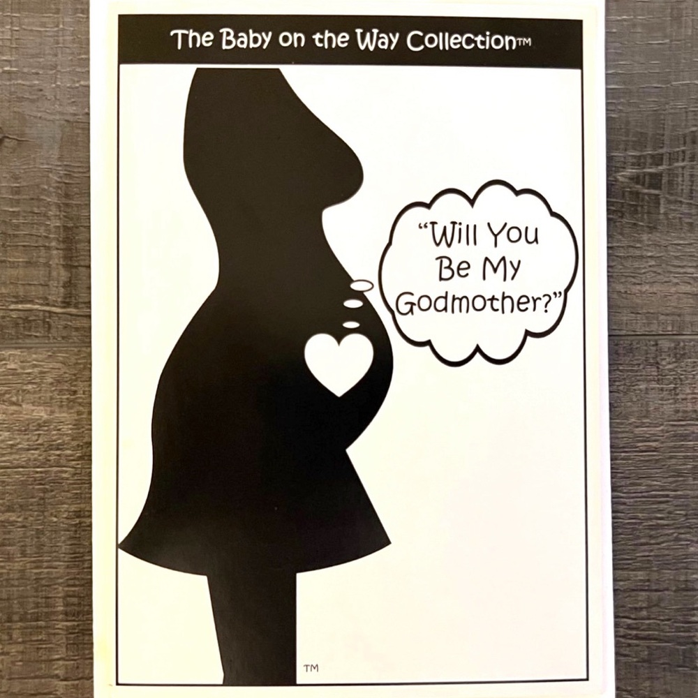 💞 New “Will You Be My Godmother?” Baby on the Way Collection Greeting Card